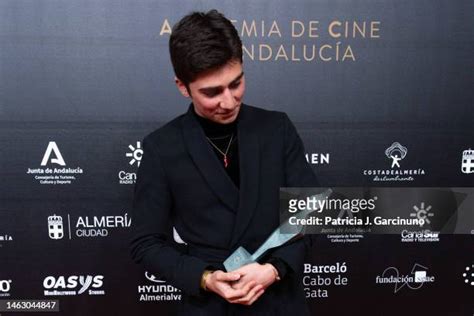 Actor Lorca Prada receives the award for best new actor during .